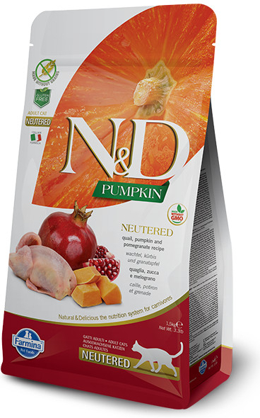 Farmina N&D cat GF PUMPKIN Neutered Quail 1,5 kg