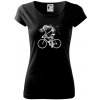 Cyklo kostra - Dámske tričko Pure - XL ( Čierna )
