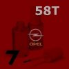 OPEL - 58T - FIRE RED červená barva - retušovací tužka