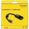 Delock 65099 Mini-DisplayPort / HDMI adaptér [1x mini DisplayPort zástrčka - 1x HDMI zásuvka] čierna 12 cm; 65099