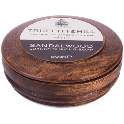 Truefitt & Hill Luxusné mydlo na holenie Truefitt & Hill v drevenej miske - Sandalwood (99 g)