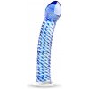 Gildo Sklenené špirálové dildo Gildo No.5 modré