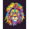 Diamantové maľovanie Diamondi - FAREBNÝ LEV PORTRÉT III, 40x50 cm, vypnuté plátno na rám (606237B)