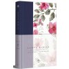 Biblia Rvr 1960 Letra Grande. Tapa Dura Tela Azul Púrpura Con Flores Tama?o Manu Al / Bible Rvr 1960 Handy Size Hardcover Cloth with Purple Blue Flowe