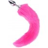 Análny kolík s chvostom Fox Tail Rose Red -
