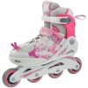 ROCES Compy 6.0 Girl bielo-ružové kolieskové korčule - L (EU 38-41)