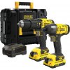 Stanley SFMCK465D2T - Súprava AKU náradia 18V V20, súprava 2×2,0Ah, TSTAK™ (SFMCD711+SFMCF800)