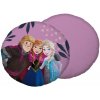 JERRY FABRICS Mikroplyšový vankúšik Ľadové Kráľovstvo Friends Polyester, priemer 40 cm