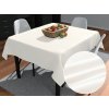Biante Saténový štvorcový obrus polyesterový Satén LUX-052 Smotanovo biely 140x140 cm