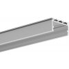 LED hliníkový profil KLUŚ GIZA-LL strieborne eloxovaný - pre LED pásy (do 2 × 10 mm), 1 m / 2 m / 3 m