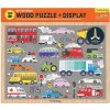 Mudpuppy Dřevěné puzzle Dopravní prostředky + displej 100 dílků