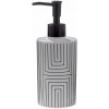 Spirella Dávkovač mydla GRAPHIC, polyresin, 380 ml, bielo-čierny