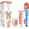 Elmex detský set zubná pasta, zubná kefka a pohárik 3-6 rokov - modrý