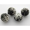 Shamballa korálka - 10 mm - čierna - 1 ks