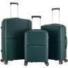 Sada cestovních kufrů HIGHBURY Venice HBY-0179/3 PP - zelená - 86 L / 57 L / 34 L