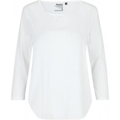 Neutral Dámske tričko s 3/4 rukávmi z organickej Fairtrade bavlny Biela