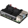 Joy-it Armor Case BLOCK ACTIVE SBC skriňa Vhodné pre: Raspberry Pi® vrátane aktívneho chladiča čierna; rb-alucasep4+07fan