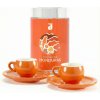 Danesi Duo Plus Set Orange Honduras Mletá - Darčeková Kazeta Mletá Káva 250 g + 2 šálky a 2 tanieriky - oranžová