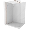 Mexen Kioto, sprchová zástena Walk-In 130 x 200 cm, 8mm číre sklo, medený matný profil, 800-130-101-65-06