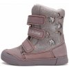 Detské dievčenské zimné topánky D.D.step baby pink W068-42962A 26
