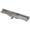 Alcadrain Odtokové žľaby - Sprchový žľab Flexible Low 105 cm, s nastaviteľným golierom k stene, nerezová APZ104-1050