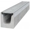 Bielbet A15 A15145X160D odvodňovací betónový žľab s pozinkovanou mrežou 1000 x 145 x 160 mm | cena za kus