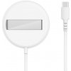 AppleKing yF-M3C bezdrôtová MagSafe nabíjačka s výklopným stojanom pre iPhone / AirPods - 15W - biela - možnosť vrátiť tovar ZADARMO do 30tich dní