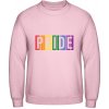 AWDis Mikina - Dúhový nápis - PRIDE - Bábätkovská ružová - XS - Pánske