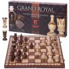 Drevené šachy Grand Royal 48 x 48 cm + 2 x kráľovná - poľský výrobca