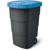 Prosperplast popolnica Wheeler 110 l antracit s modrým víkem