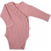 Dojčenské bavlnené body s bočným zapínaním Nicol Emily ružovo fialové 62 (3-6m)