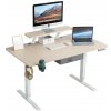 Hilodesk Výškovo nastaviteľný elektrický písacie stoly ako stojaci stôl, kancelársky stôl, stôl na státie, so stojanom na monitor a zásuvkou, 160cm