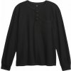 Chlapčenské tričko GAP, LS VINTAGE HENLEY čierna M