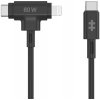 Hyper kábel HyperJuice USB-C/Lightning Hybrid Silicone Cable 1.5m - Black HJ4010BKGL