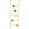 Hračka DUVO+ Vtáči drevený rebrík s korálkami 23cm