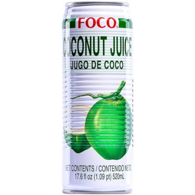 Foco kokosový džús s kúskami kokosu plech 520 ml