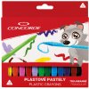 CONCORDE Plastové pastely / voskovky trojhranné, 12 farieb