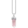 Thomas Sabo PE955 640 9 Silver pendant w. rose-coloured rose quartz crystal