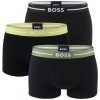 BOSS - boxerky 3PACK eco friendly modern BOLD black with forest & black waist z organickej bavlny - limitovaná edícia-L (90-98 cm)