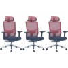 3PACK Ergonomická kancelárska stolička VICTORY ERGO červená (3 ks)