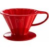 Tiamo keramický dripper na kávu V02 červený - pour over filter