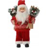 Dekoračná figúrka Santa Claus s lyžami 40 cm červená