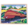 Bigjigs Toys Dřevěné puzzle historický vlak Vévodkyně z Hamiltnu 35 dílků