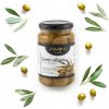 Zelené GRÉCKE olivy z kôstky v zálive VEĽKÉ PDO 210g 100 % PRÍRODNÉ