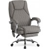 Dobse Masážne kancelárske kreslo GIORGIO, sivá tkanina