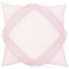 COTTON & SWEETS Dekoračný vankúš Lace Boho - Púdrovo ružová