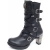 New Rock topánky na podpätku TR003-S1 čierna