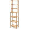 Noela Bambusový regál dvojúrovňový so 7 policami LADRA