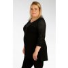 Litex Dámska tunika s 3/4 rukávom 7F038 čierna XXXL