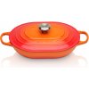 Le Creuset - Liatinový hrniec plytký- podlhovastý 31 cm / 3,4 l oranžový